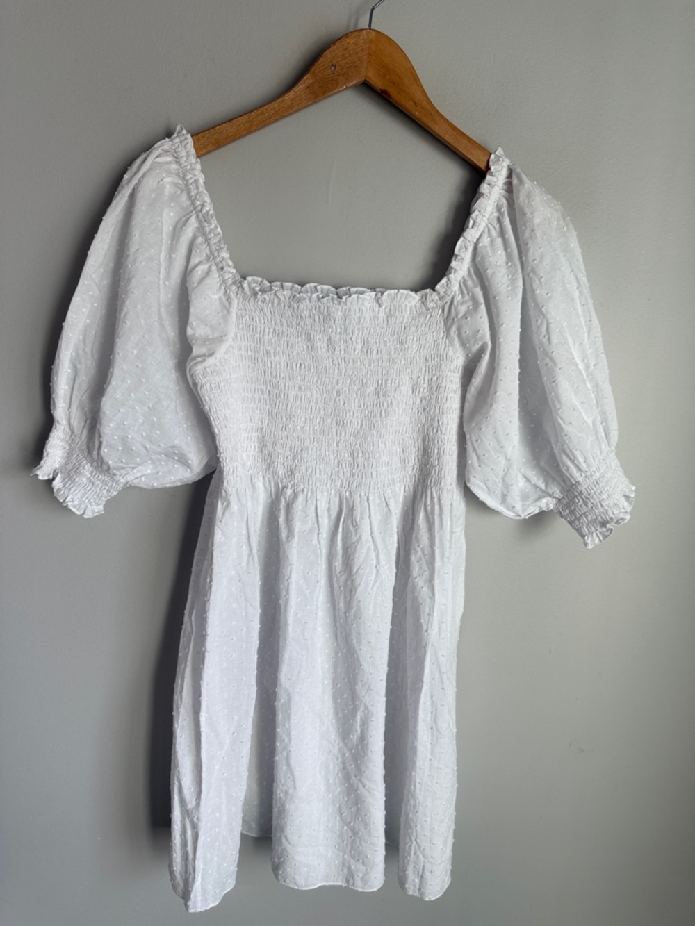 The Athena Nap Dress in white Swiss dot Small - Picture 3 of 11